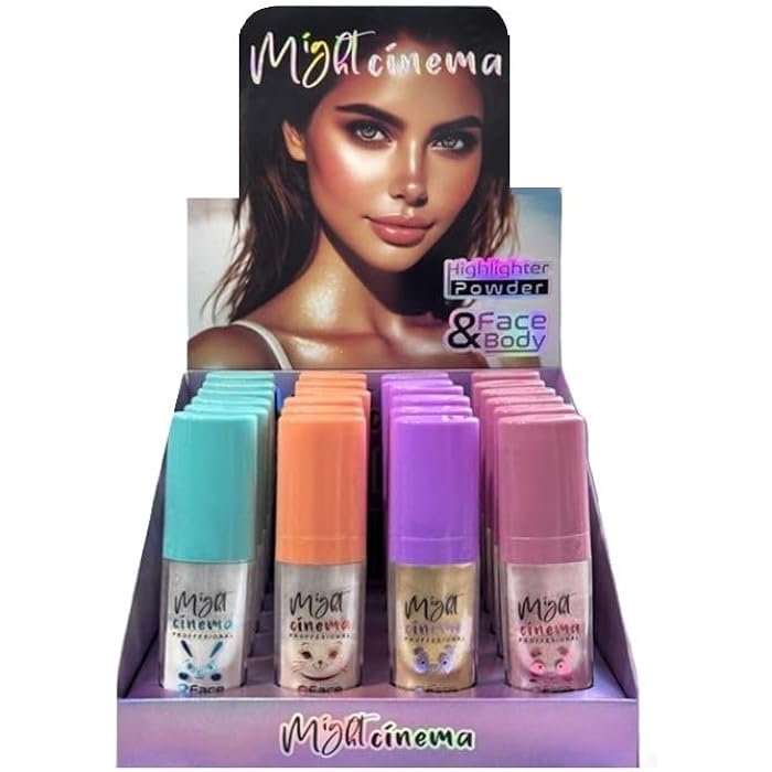 Might Cinema - Highlighter Powder, Face & Body, With Sponge, Model - 4099 (103) - Image 2